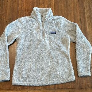 Patagonia Los Gatos Sherpa 1/4 zip pullover in gray